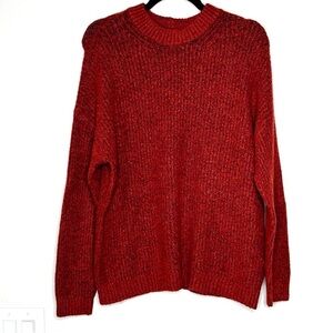 American Eagle Pullover Sweater Womens S Burnt Orange Knitted Crew Neck Cozy